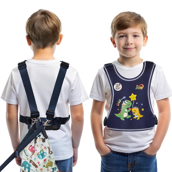 Chaleco para autismo Safety Harness JXM con reflector y correa, 3-6Y