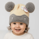 thumbnail image 2 of GORRO DE LANA INFANTIL DISEÑO RATON CON CHIPORRO Y POMPONES BEBE UNISEX, 2 of 3