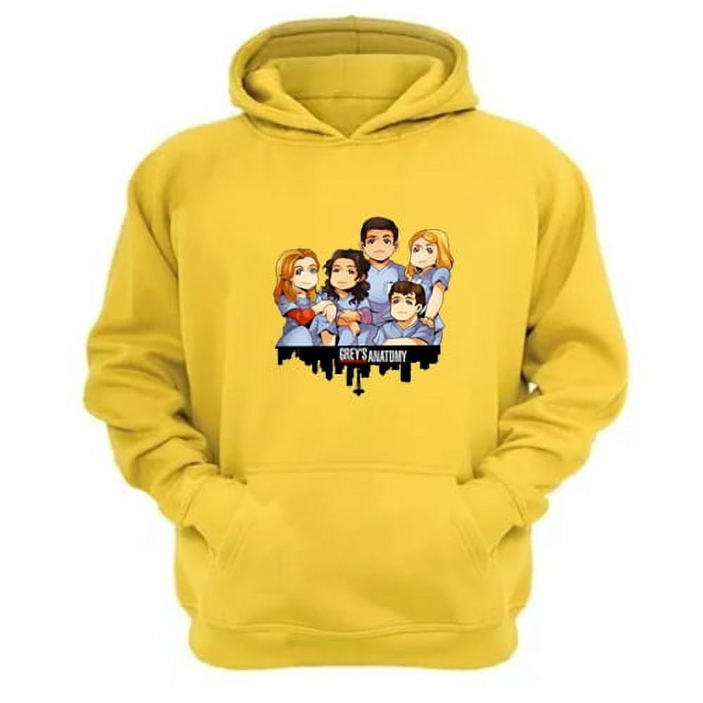 Genérico - Polerón Canguro Grey´s Anatomy Amarillo Talla S Unisex
