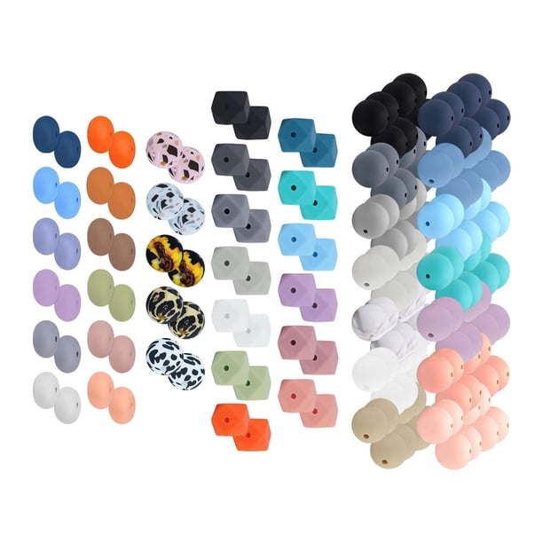 225 de silicona sueltas con espaciador, suministros a granel, fabricación de joyas, llavero hecho a mano para manualidades, brazaletes,