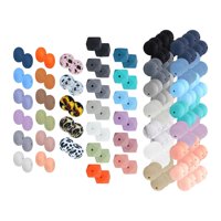 Magideal - 225 De Silicona Sueltas Con Espaciador, Suministros A Granel, Fabricación De Joyas, Llavero Hecho A Mano Para Manualidades, Brazaletes,