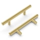 thumbnail image 1 of Tirador de barra Hickory Hardware de 3" entre centros, latón real, 1 of 4