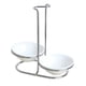 thumbnail image 2 of Soporte De Cerámica Para Cuchara De Cocina, Estante De Acero Inoxidable, Cuenco Redondo Doble, 2 of 6