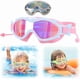 thumbnail image 1 of Gafas natación niños montura grande visión amplia antivaho impermeable correa ajustable, 1 of 7