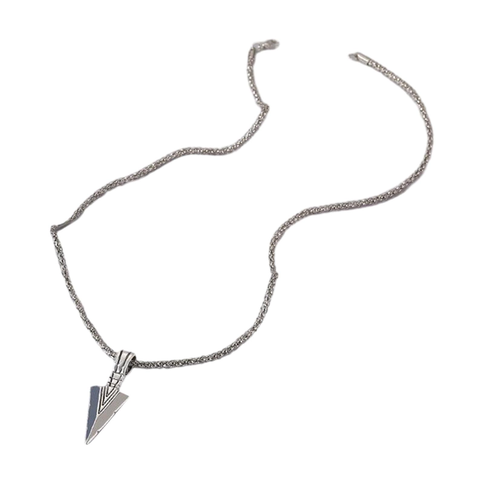 Magideal - Collar Con Colgante Para Hombre, Collar Con , Collar De Cadena De Suéter Moderno Para Hip Hop, Accesorios De Disfraz Para Uso Diario , Plata