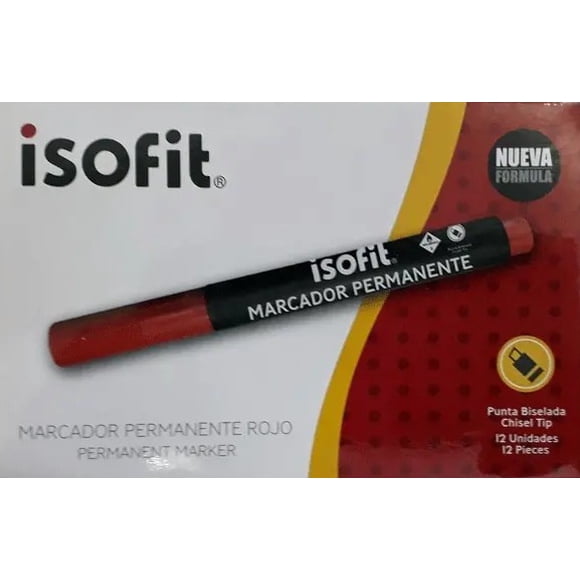 Caja Plumon Permanente Rojo - (12 Unidades)