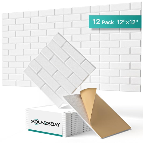 Paneles de pared insonorizados Soundsbay Acoustic, paquete de 12 unidades, 30 x 30 x 1 cm