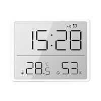 Xusx111 - Inteligente Reloj Despertador Digital, W / Atracción Magnética, Temperatura Interior Humedad, Hd Pantalla Hora Fecha, Batería - White8218