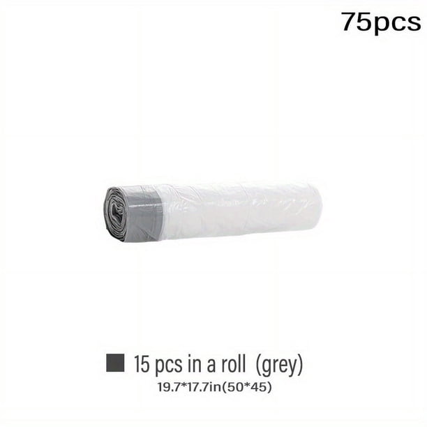 75pcs Trash Garbage Bags, Strong Thin Material Disposable Kitchen Garbage Bags, Durable Plastic Trash Bags For Office Home Bedroom Garden Waste Bin