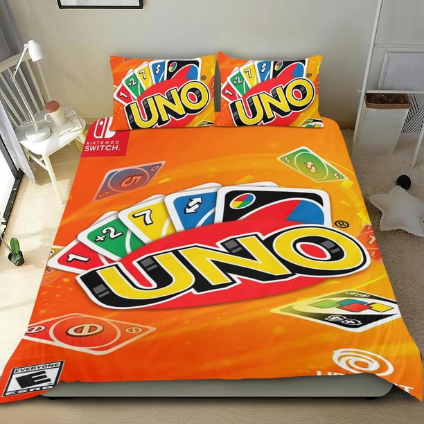 UNO Conjunto de sábanas temático, trío de piezas, cómodo y amigable con la piel, diseño único, regalo de decoración para el hogar para familiares, amigos y fans,173X218cm