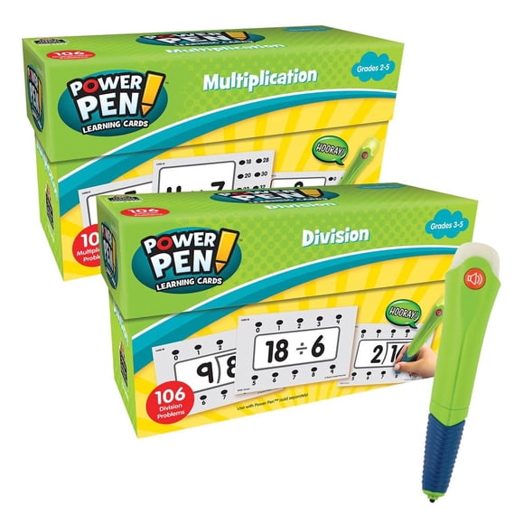 Tarjetas de aprendizaje Kaplan Power Pen Multiplicación y División