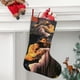 thumbnail image 2 of Amor Sin Barreras Tema: Calcetines de Navidad, fino lino blanco para colgar en escaleras y chimenea, decoración navideña para el hogar, regalo de Navidad. 45cm × 32cm, 2 of 5