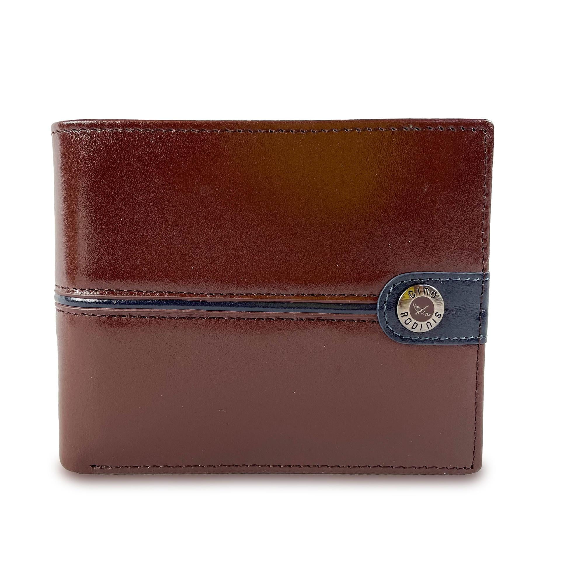 Billetera Invictus 577 Marrón/azul Gino Rodinis