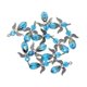 thumbnail image 3 of 12 Piezas Con Cuentas De Corazón De ángel Con Alas De Cristal Facetado DIY Cuelga El Colgante Azul Real, 3 of 5