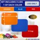 thumbnail image 2 of Tapas de repuesto naranjas, azules y rojas para recipientes de 11 tazas/2,6 L (Pyrex 7212‑PC, Anchor Hocking y Klare Ware) – solo tapas, sin recipiente (paquete de 3), 2 of 7