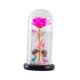 thumbnail image 4 of Lámpara LED Rosa De Flores Artificiales En Un Ramo De Cúpula De Cristal Para Decoración Del Hogar Rosa Roja, 4 of 5