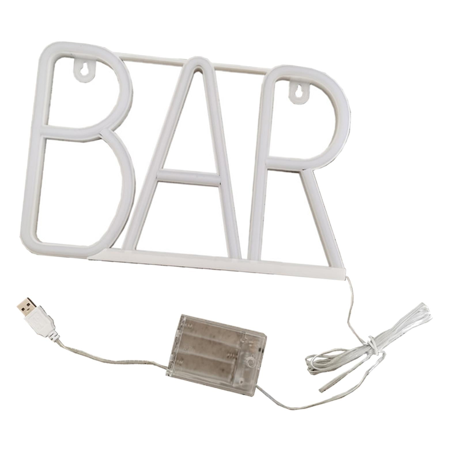 Magideal - Letrero De Neón Para Bar, Luz De Neón Led, Letrero De Luz De Neón Con Barra De Letras Usb Para Bar, Decoración De Pared, Letreros Iluminados Colgantes , Azul