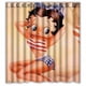 thumbnail image 1 of Cortina de ducha rosa Betty Boop, juego de cortinas de baño con ganchos, tamaño 60 x 72 pulgadas, 1 of 3