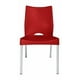 thumbnail image 2 of Silla Plástica Roja Con Patas Metálicas Y Filtro Uv, 2 of 6