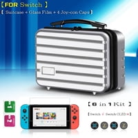 Genérico - Compatible Con El Estuche De Viaje Oled Para Nintendo Switch Kit De Accesorios 6 En 1 Con Protector De Pantalla Y Bolsa De Almacenamiento Portátil-Para Switch