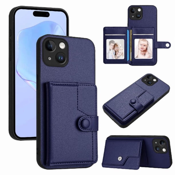FOXDOCK Funda para iPhone 15 con Bloqueo RFID - Diseño Elegante con Cierre de Botón