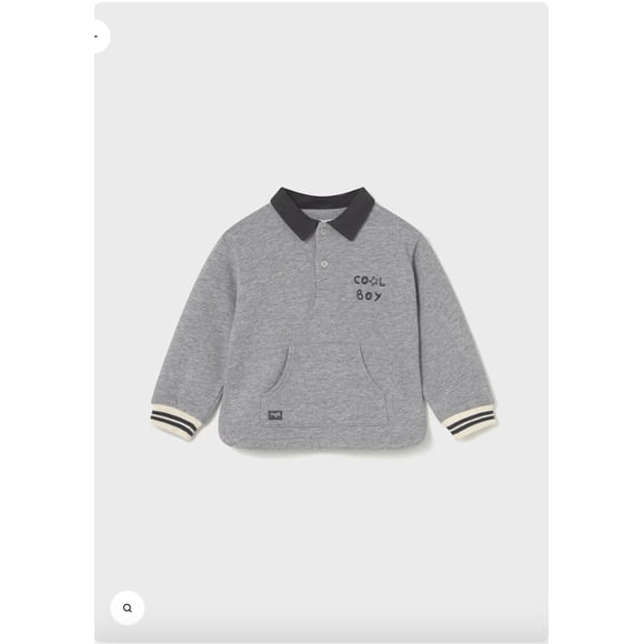 Pullover bordado gris 12 Meses