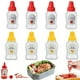 thumbnail image 1 of 8pcs, Mini Ketchup Bottles, Condiment Squeeze Bottle, Plastic Portable Containers Bottle For Adults Office Lunchbox Picnic, Squeeze Bottles For Oil Soy Sauce Honey Salad Dressing, 25ml/0.87oz, 1 of 5