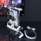 thumbnail image 3 of Estación de enfriamiento para consolas PS5/PS5 Slim versiones con disco y digital, con ventilador de 3 velocidades, base de carga RGB, cargador dual de controladores, 3 of 7