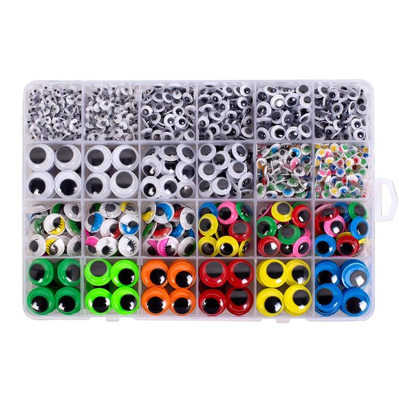 Ojos móviles ZZYI 1620 piezas multicolores y de varios tamaños