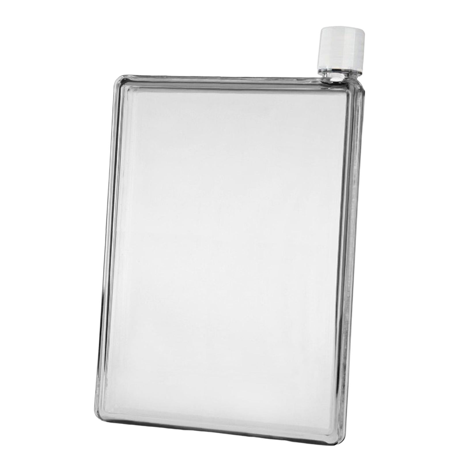 Magideal - Botella De Agua Plana Hervidor Transparente Resistente A Fugas Reutilizable Portátil Fácil De Llenar Botella De Bebida Taza De Agua Para Fitness Cicli 500ml