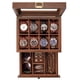 thumbnail image 1 of Funda de reloj ProCase de madera con 8 ranuras para hombre y cajón, color marrón, 1 of 7