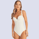 thumbnail image 1 of Traje De Baño Blanco Copas Control De Abdomen Chamela, 1 of 6