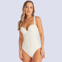 Traje De Baño Blanco Copas Control De Abdomen Chamela