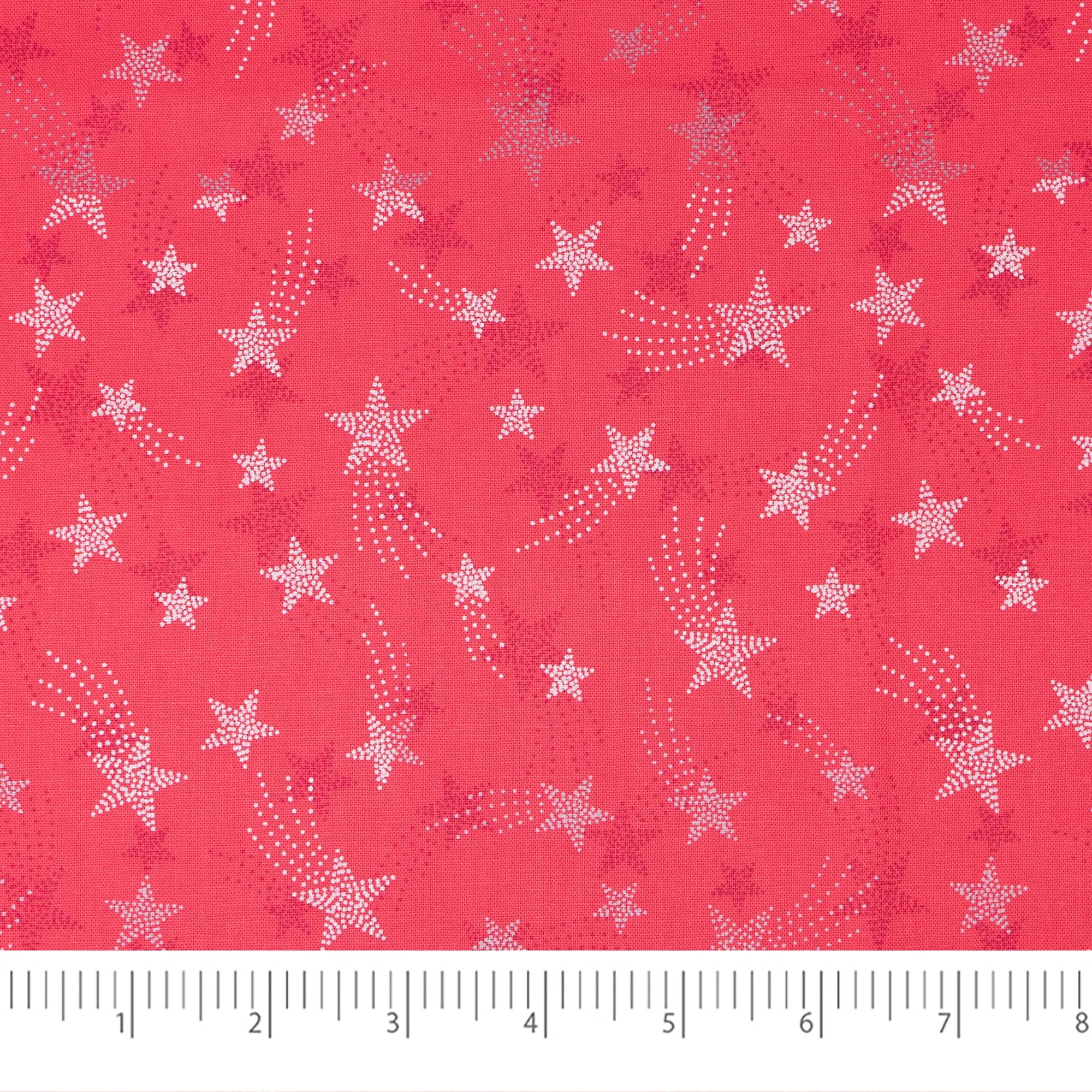 Fabric Singer Shooting Stars, Color Rojo, 100% Algodón, Por Yarda