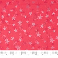 Fabric Singer Shooting Stars, Color Rojo, 100% Algodón, Por Yarda
