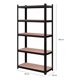 thumbnail image 2 of Estante Metalico Organizador 180x90x40 cm Negro 5 Niveles 2 en 1, 2 of 7