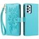 thumbnail image 2 of Funda Billetera Floral en Relieve samsung galaxy A23 4G con Tarjetero y Cremallera Verde, 2 of 6