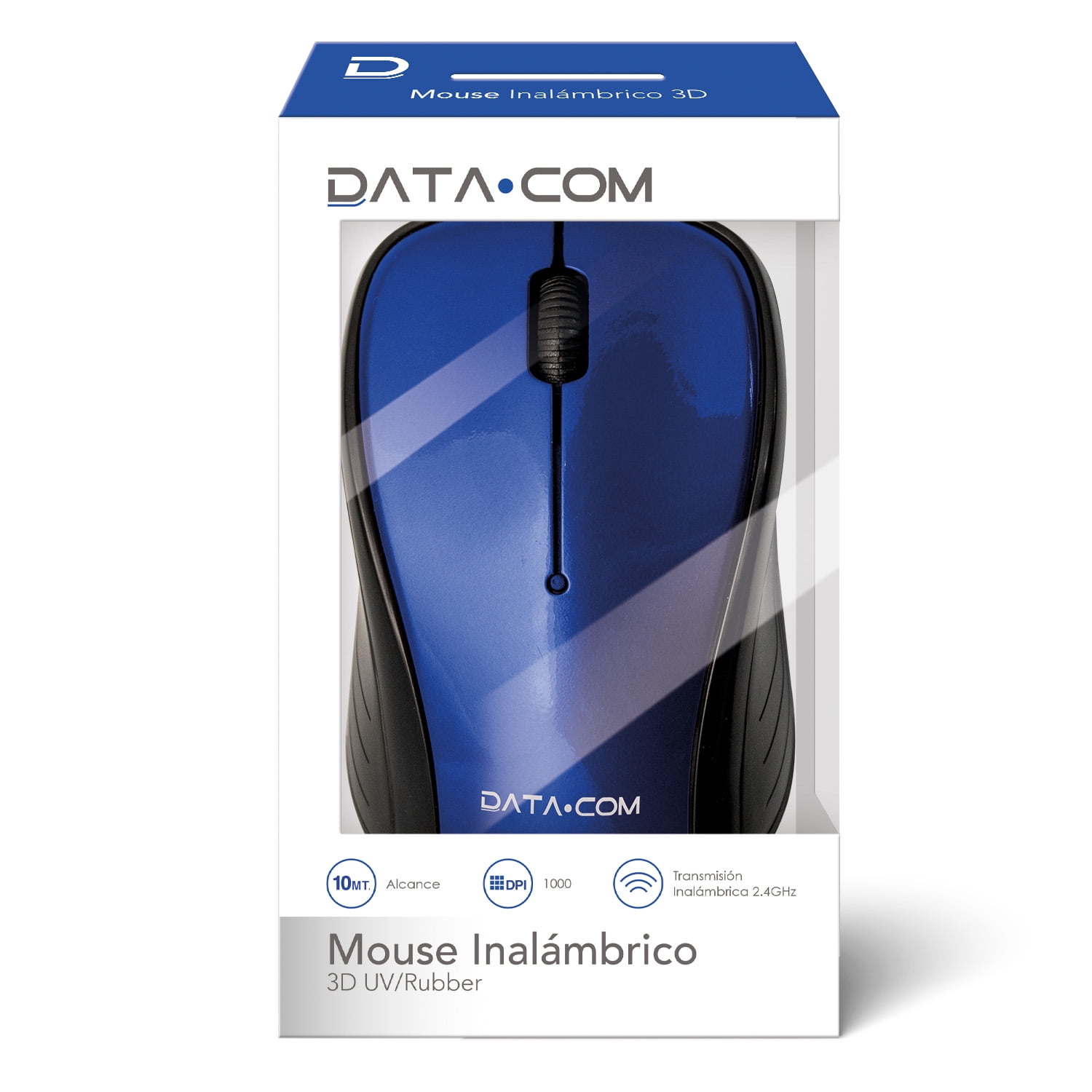 Mouse Inalámbrico Azul 3d Datacom