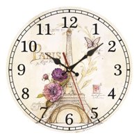Bothyi - Reloj De Pared De Madera, Relojes De Cuarzo Decorativos De 12 Pulgadas Para Dormitorio, Sala De Estar, Hogar C