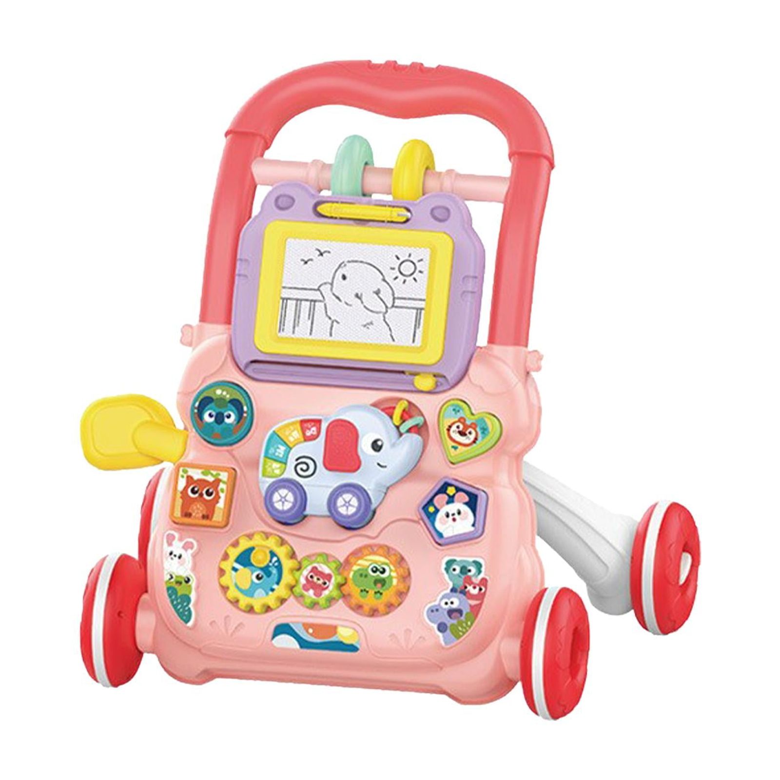 Bothyi - Juguete Para Caminar Y Empujar Para Bebés, Andador De Aprendizaje Para Bebés, Niños Y Niñas, Color Rosa