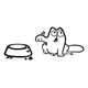 thumbnail image 1 of Sticker Gato Con Hambre Comida Gasolina Auto Camioneta, 1 of 2