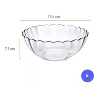 Disparo - Bowl Bella Vidrio Templado Transparente 1 Litro Marinex