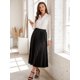 thumbnail image 2 of Falda de fiesta plisada midi con cintura elástica metálica para mujer NOMADIC NOOK 2XL Negro, 2 of 7