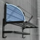 thumbnail image 2 of Maximize Your Bathroom Space with our Stylish 1pc Punch Free Folding Towel Rack - Wall-Mounted Shower Hanger with Hook and Bathroom Shelf in Black/Gray, 2 of 5