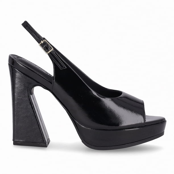 Sandalia Mujer Negro/Charol Cristine Piccadilly