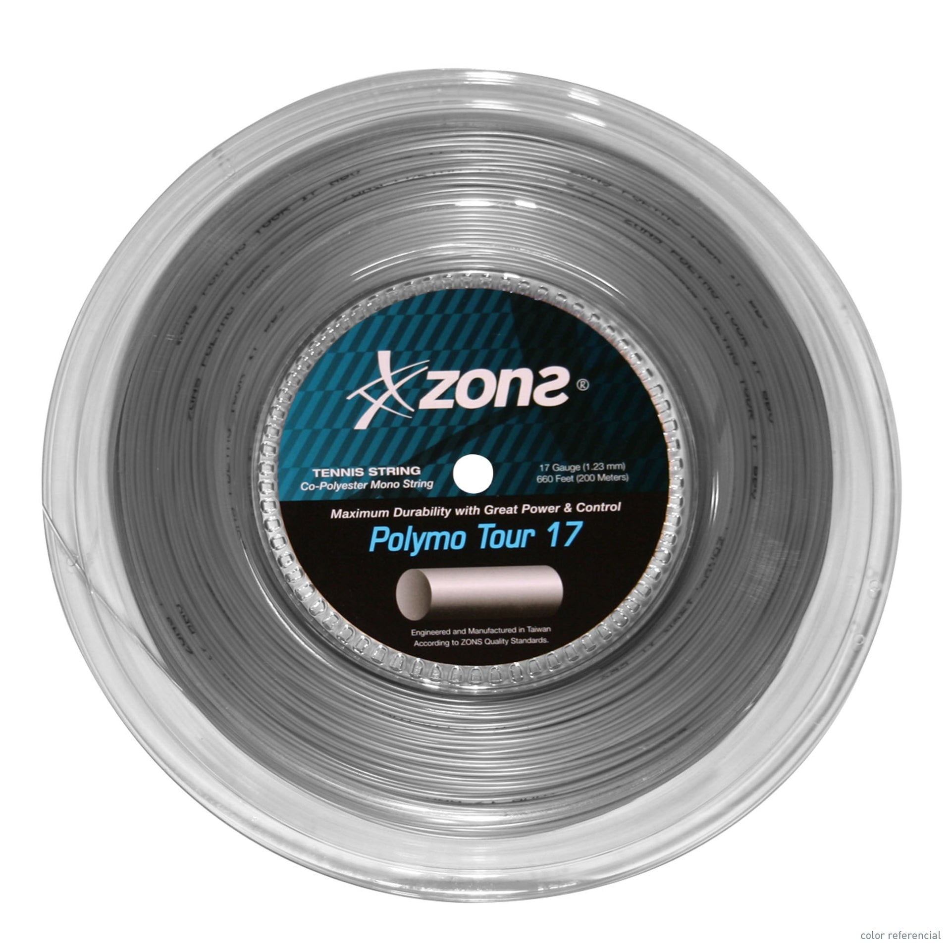 Rollo Cuerda Tenis Zons Polymo Tour 1.23 / 17 Plata