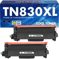 Cartucho De Tóner Cool Toner Tn830Xl Tn830 Hl-L2460Dw Negro, Paquete De 2 Unidades