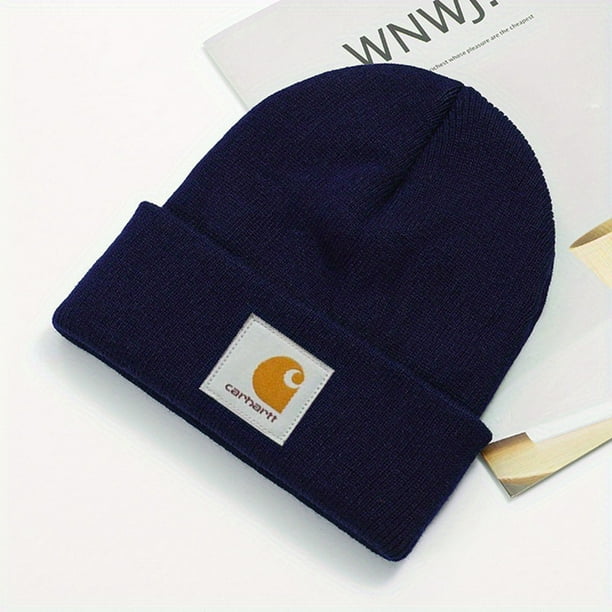 Warm and Cozy Unisex Knit Beanie with Solid Color and Skull Design - Perfect for Skiing, Autumn, and Winter