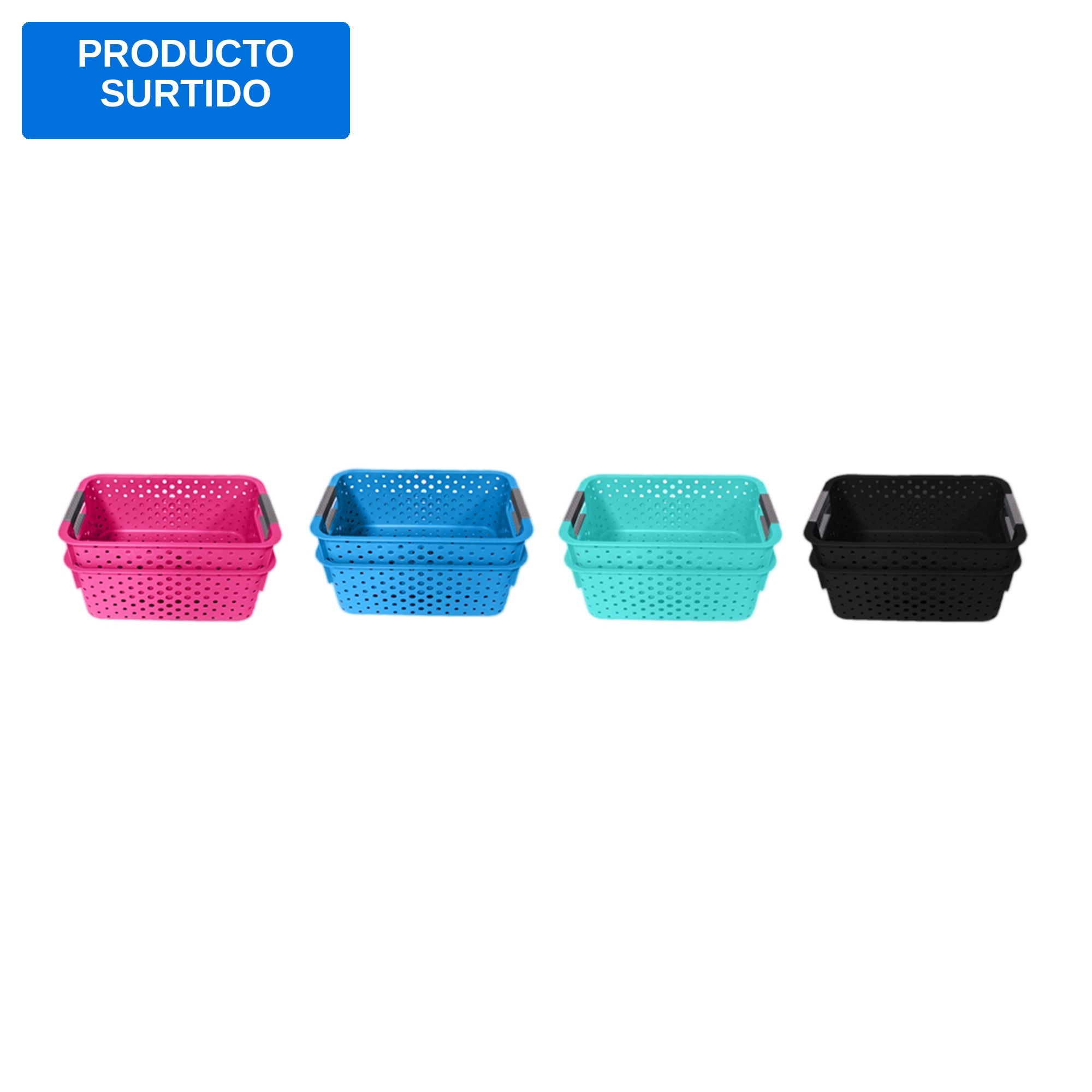 Juego Cesta 25x16.3cm Polipropileno, 2 Piezas Surtido Haus