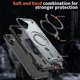 thumbnail image 4 of For Apple iPhone 16 Funda con Soporte de Anillo en O Magnético Invisible, a Prueba de Golpes, Gris, para iPhone 16, 4 of 6